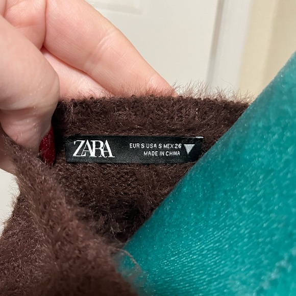 Zara sz small like new super soft crop short sleeve sweater - Picture 4 of 5